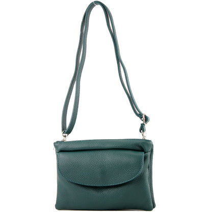 modamoda de - T199 - ital. Umhängetasche Clutch Leder Klein