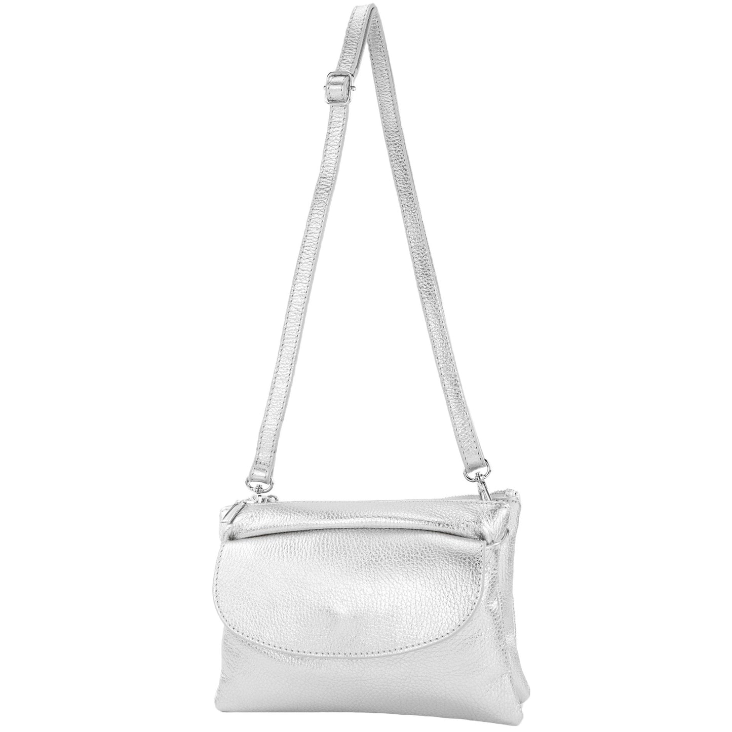 modamoda de - T199 - ital. Umhängetasche Clutch Leder Klein