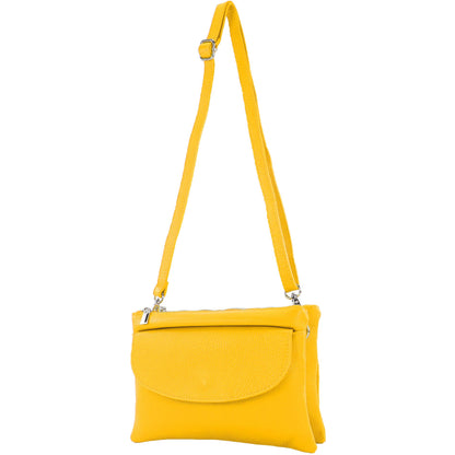modamoda de - T199 - ital. Umhängetasche Clutch Leder Klein