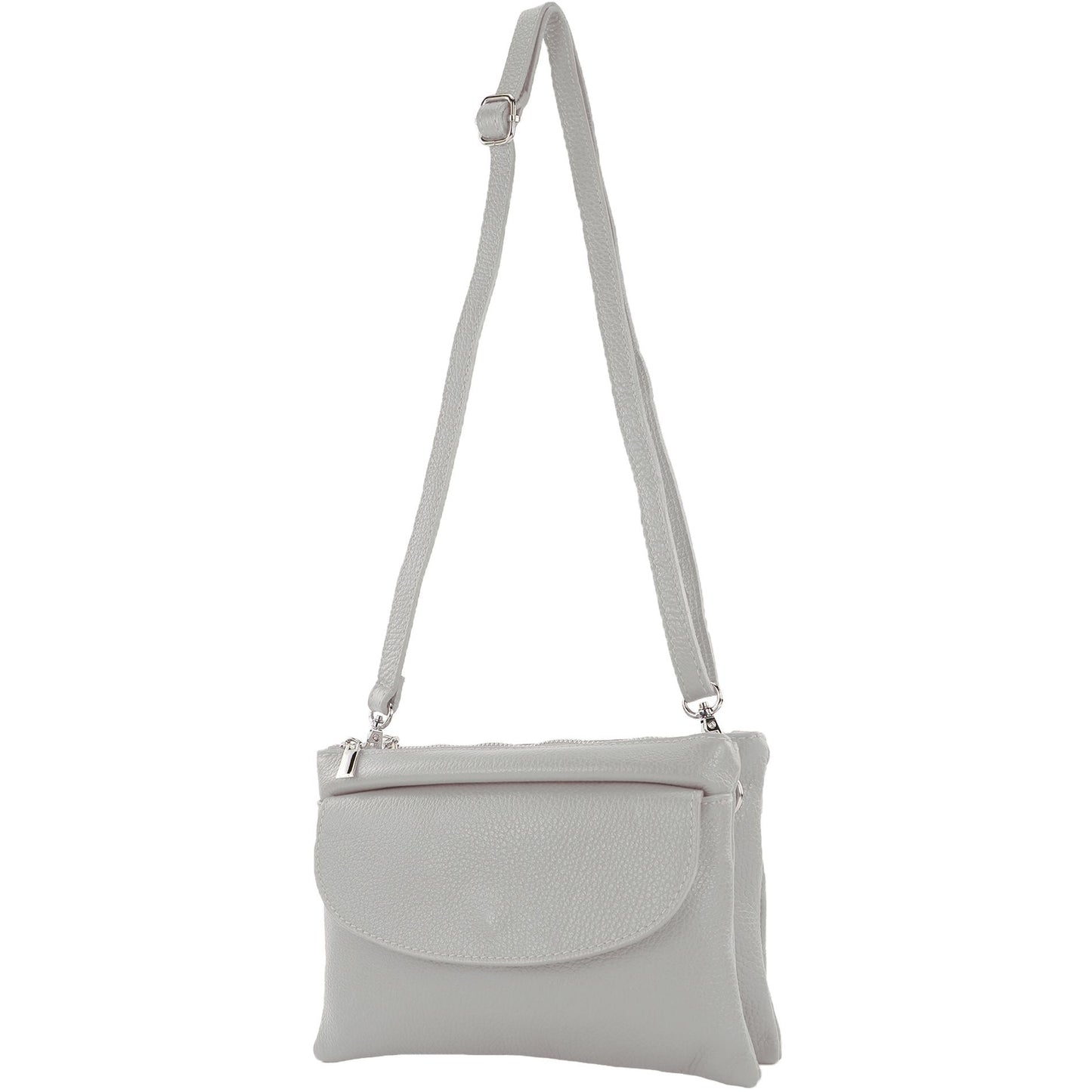 modamoda de - T199 - ital. Umhängetasche Clutch Leder Klein