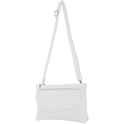 modamoda de - T199 - ital. Umhängetasche Clutch Leder Klein