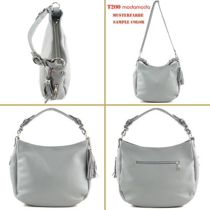 modamoda de T200 Damen Leder Schultertasche Henkeltasche handmade in Italy