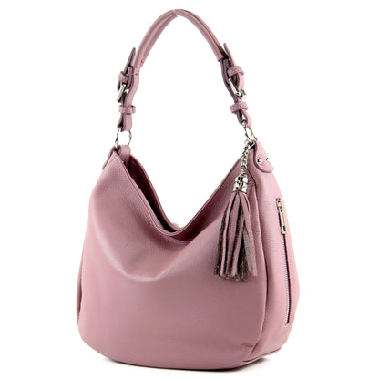 modamoda de T200 Damen Leder Schultertasche Henkeltasche handmade in Italy