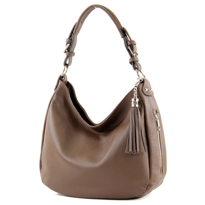 modamoda de T200 Damen Leder Schultertasche Henkeltasche handmade in Italy