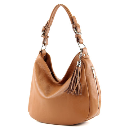 modamoda de T200 Damen Leder Schultertasche Henkeltasche handmade in Italy