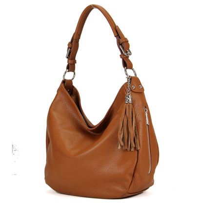 modamoda de T200 Damen Leder Schultertasche Henkeltasche handmade in Italy