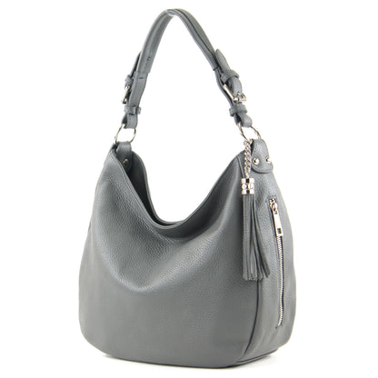 modamoda de T200 Damen Leder Schultertasche Henkeltasche handmade in Italy