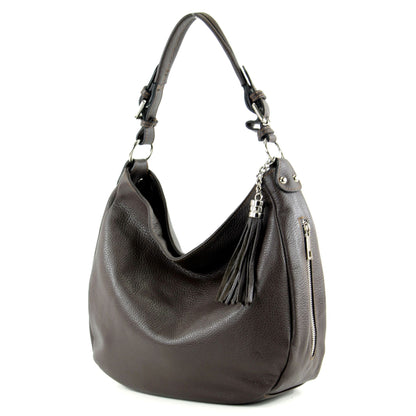modamoda de T200 Damen Leder Schultertasche Henkeltasche handmade in Italy