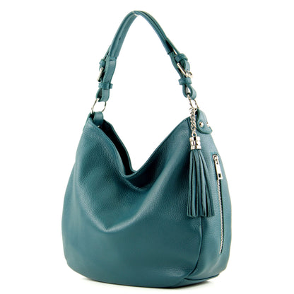 modamoda de T200 Damen Leder Schultertasche Henkeltasche handmade in Italy