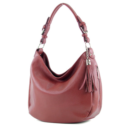 modamoda de T200 Damen Leder Schultertasche Henkeltasche handmade in Italy