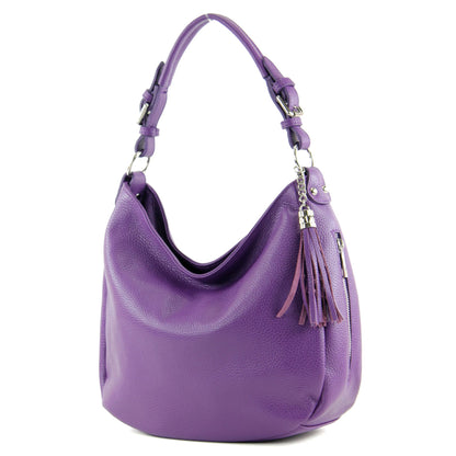 modamoda de T200 Damen Leder Schultertasche Henkeltasche handmade in Italy