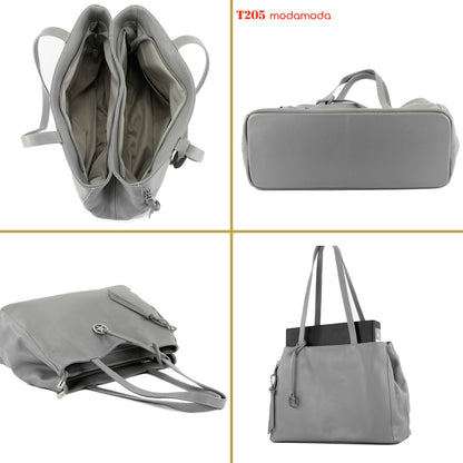modamoda de T205 Damen Leder Schultertasche Shopper Henkeltasche handmade in Italy