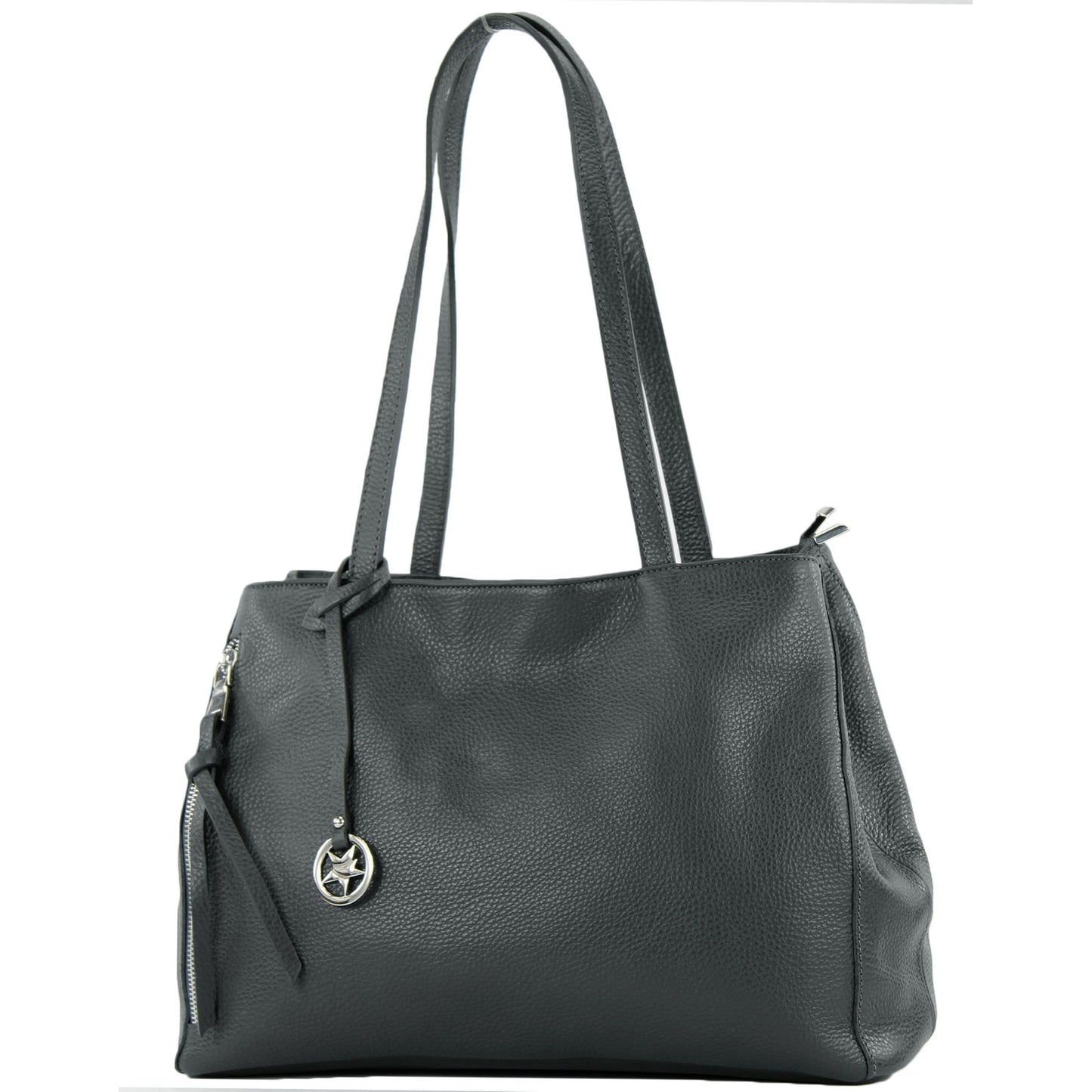 modamoda de T205 Damen Leder Schultertasche Shopper Henkeltasche handmade in Italy