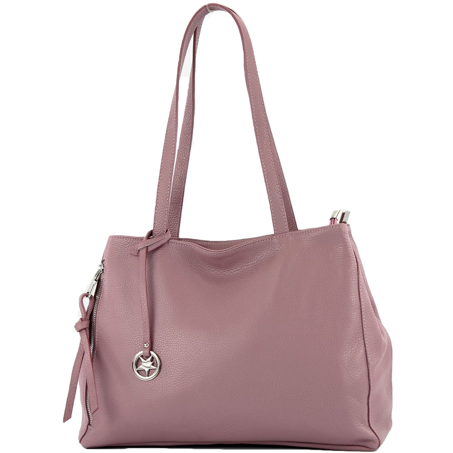 modamoda de T205 Damen Leder Schultertasche Shopper Henkeltasche handmade in Italy