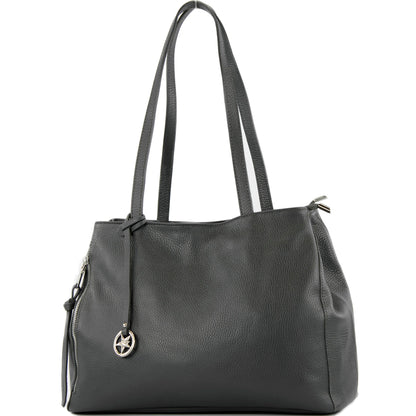 modamoda de T205 Damen Leder Schultertasche Shopper Henkeltasche handmade in Italy