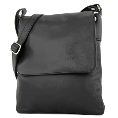 modamoda de - T207 - ital. Umhängetasche Schultertasche aus Nappaleder
