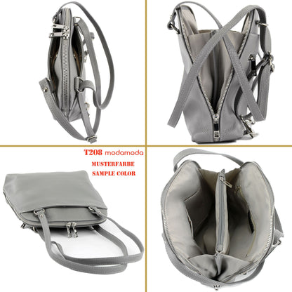 modamoda de - T217 -  ital. Damen Rucksack Daypack aus Leder