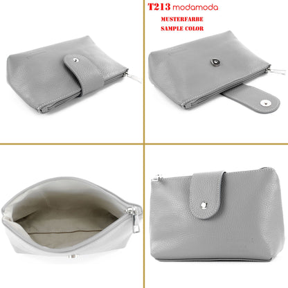 modamoda de T213 Damen Leder Kosmetiktasche Reiseetui Medium handmade in Italy