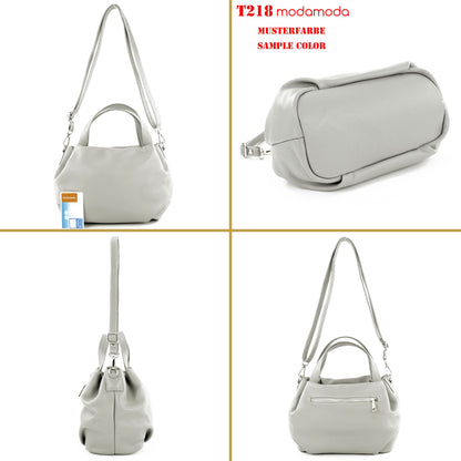 modamoda de T218 Damen Leder Henkeltasche Tragetasche Schultertasche handmade in Italy