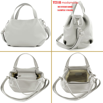 modamoda de T218 Damen Leder Henkeltasche Tragetasche Schultertasche handmade in Italy