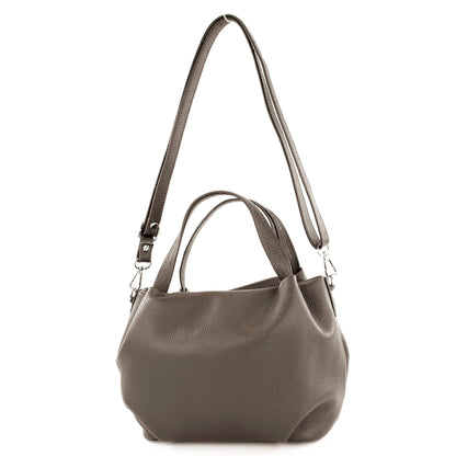modamoda de T218 Damen Leder Henkeltasche Tragetasche Schultertasche handmade in Italy