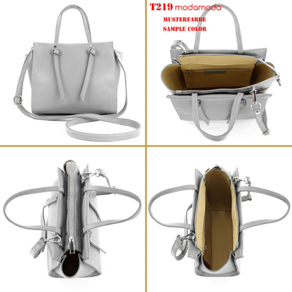 modamoda de T219 Damen Leder Henkeltasche Handtasche Schultertasche handmade in Italy