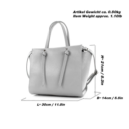 modamoda de T219 Damen Leder Henkeltasche Handtasche Schultertasche handmade in Italy