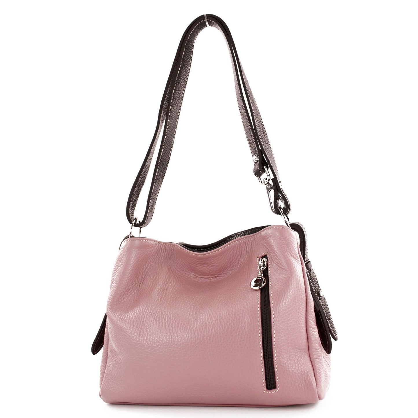 modamoda de T220 Damen Leder Schultertasche Handtasche Klein handmade in Italy