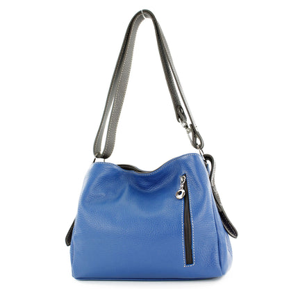 modamoda de T220 Damen Leder Schultertasche Handtasche Klein handmade in Italy