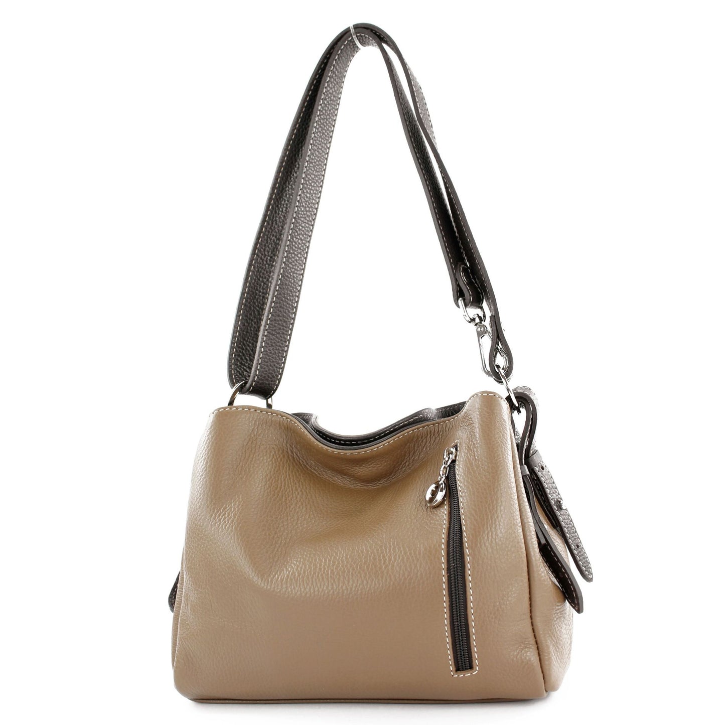 modamoda de T220 Damen Leder Schultertasche Handtasche Klein handmade in Italy