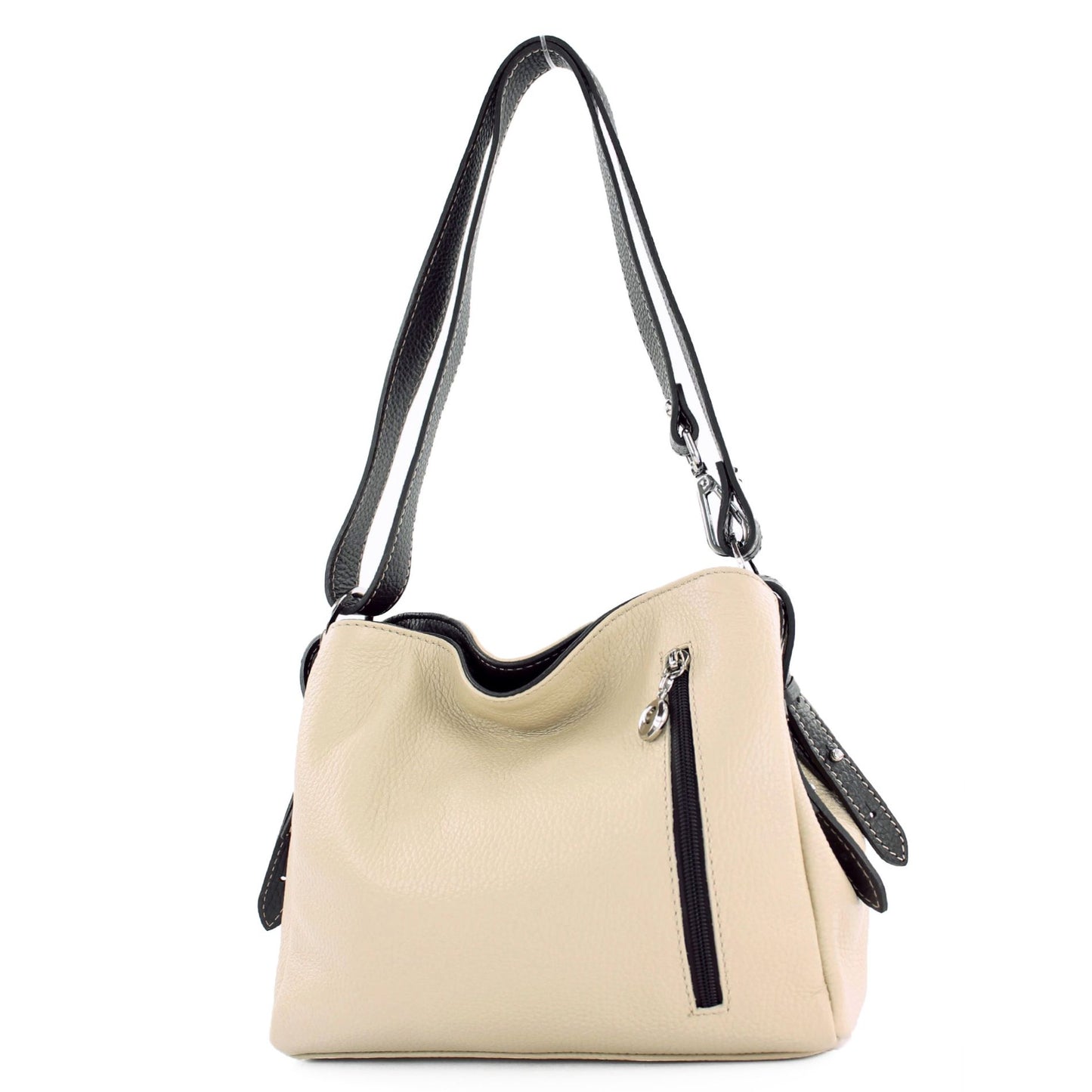 modamoda de T220 Damen Leder Schultertasche Handtasche Klein handmade in Italy
