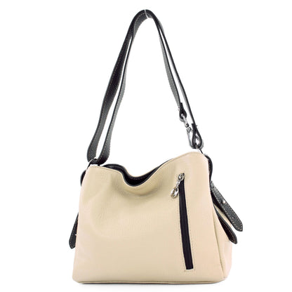 modamoda de T220 Damen Leder Schultertasche Handtasche Klein handmade in Italy