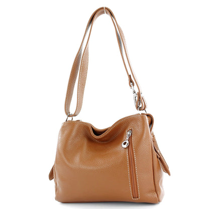 modamoda de T220 Damen Leder Schultertasche Handtasche Klein handmade in Italy