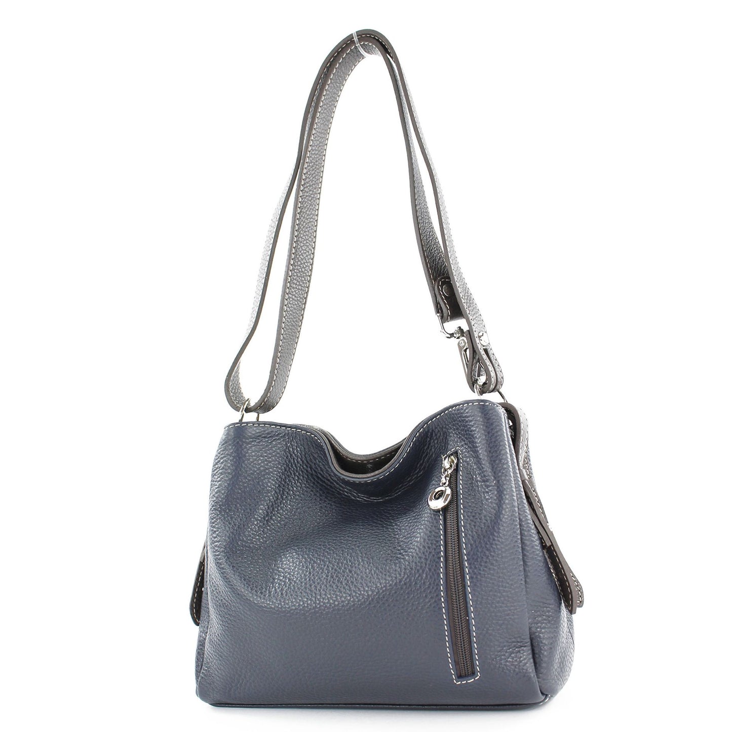 modamoda de T220 Damen Leder Schultertasche Handtasche Klein handmade in Italy