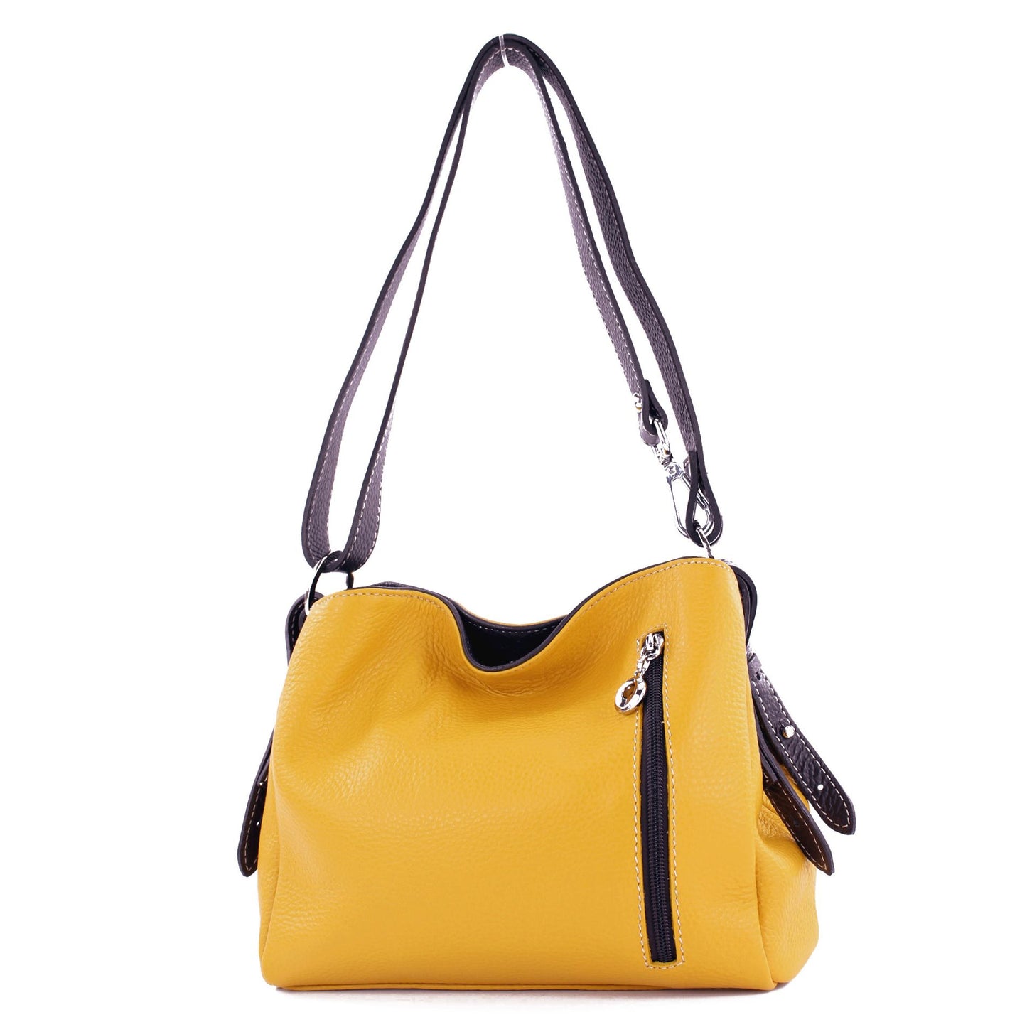 modamoda de T220 Damen Leder Schultertasche Handtasche Klein handmade in Italy
