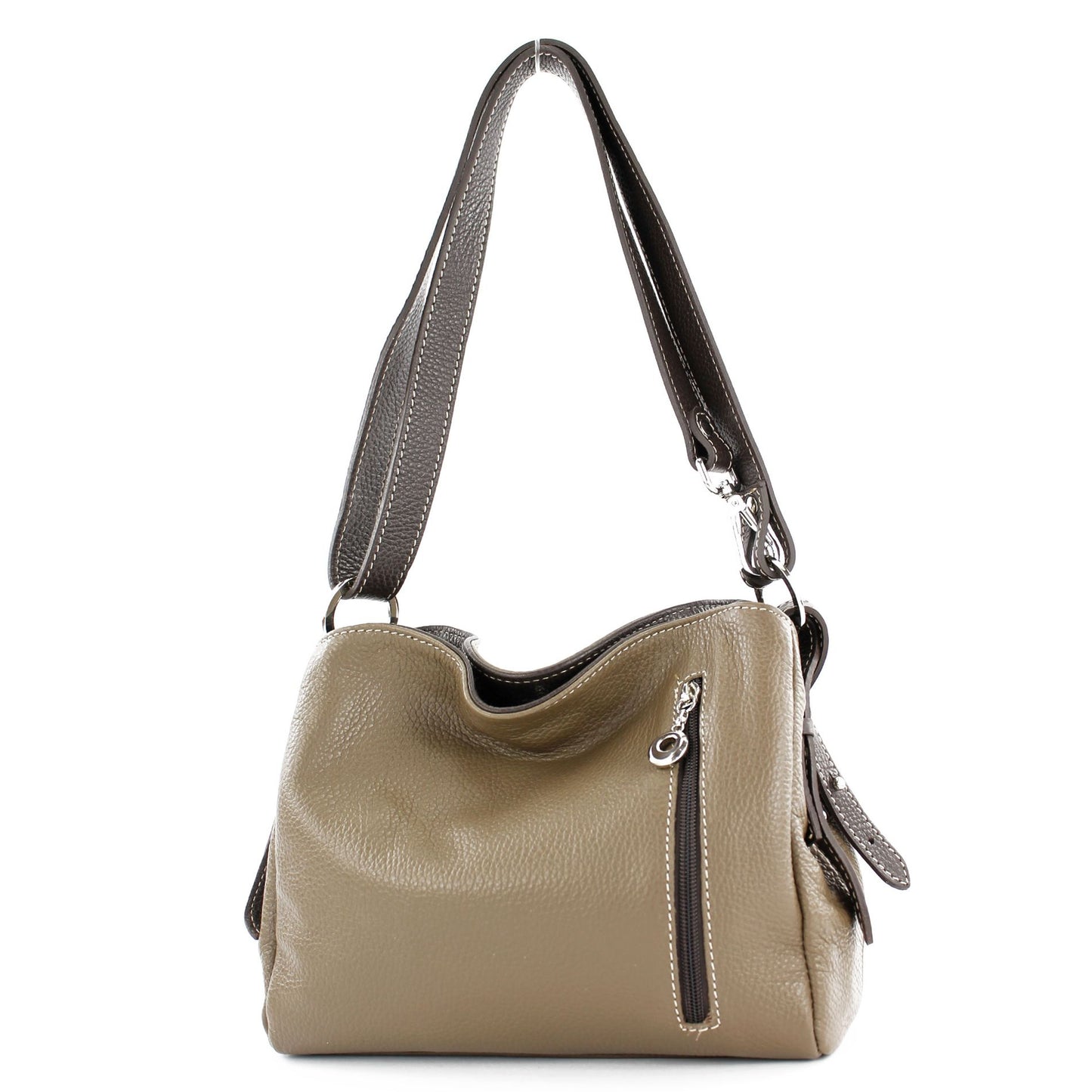 modamoda de T220 Damen Leder Schultertasche Handtasche Klein handmade in Italy