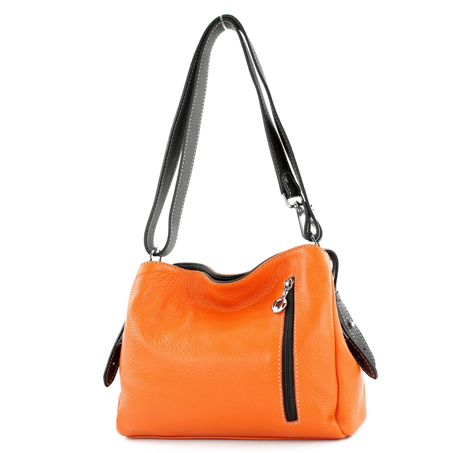 modamoda de T220 Damen Leder Schultertasche Handtasche Klein handmade in Italy