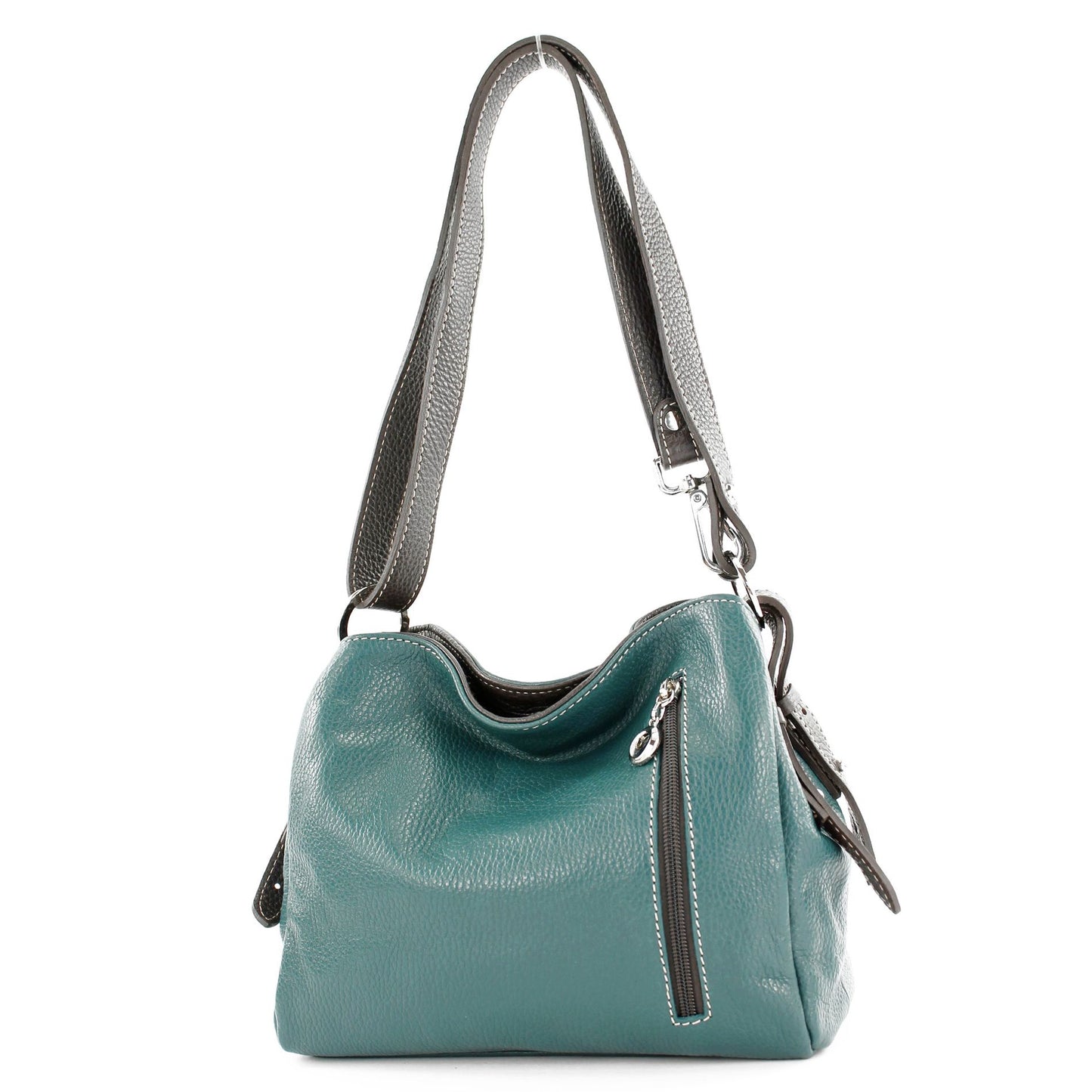 modamoda de T220 Damen Leder Schultertasche Handtasche Klein handmade in Italy