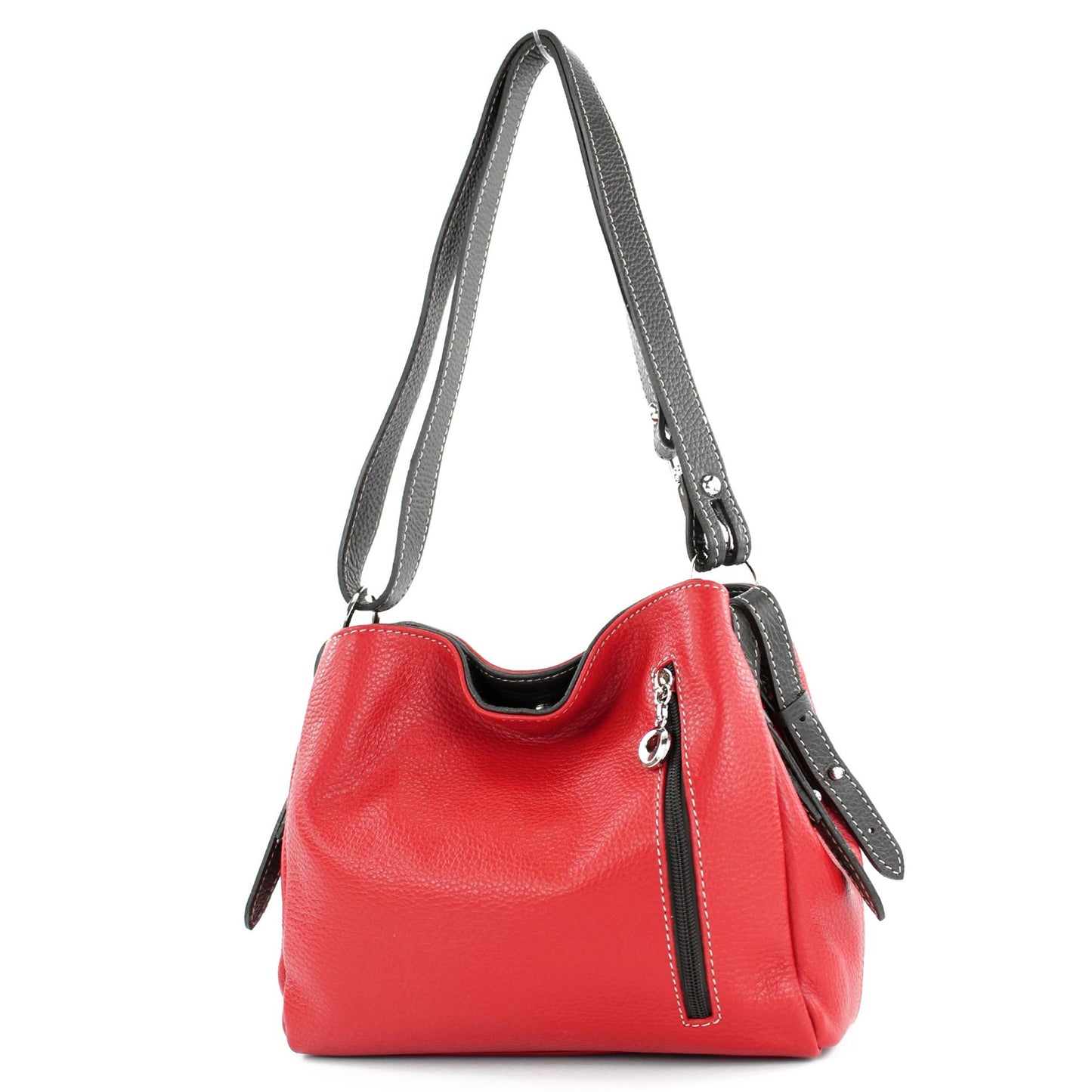 modamoda de T220 Damen Leder Schultertasche Handtasche Klein handmade in Italy
