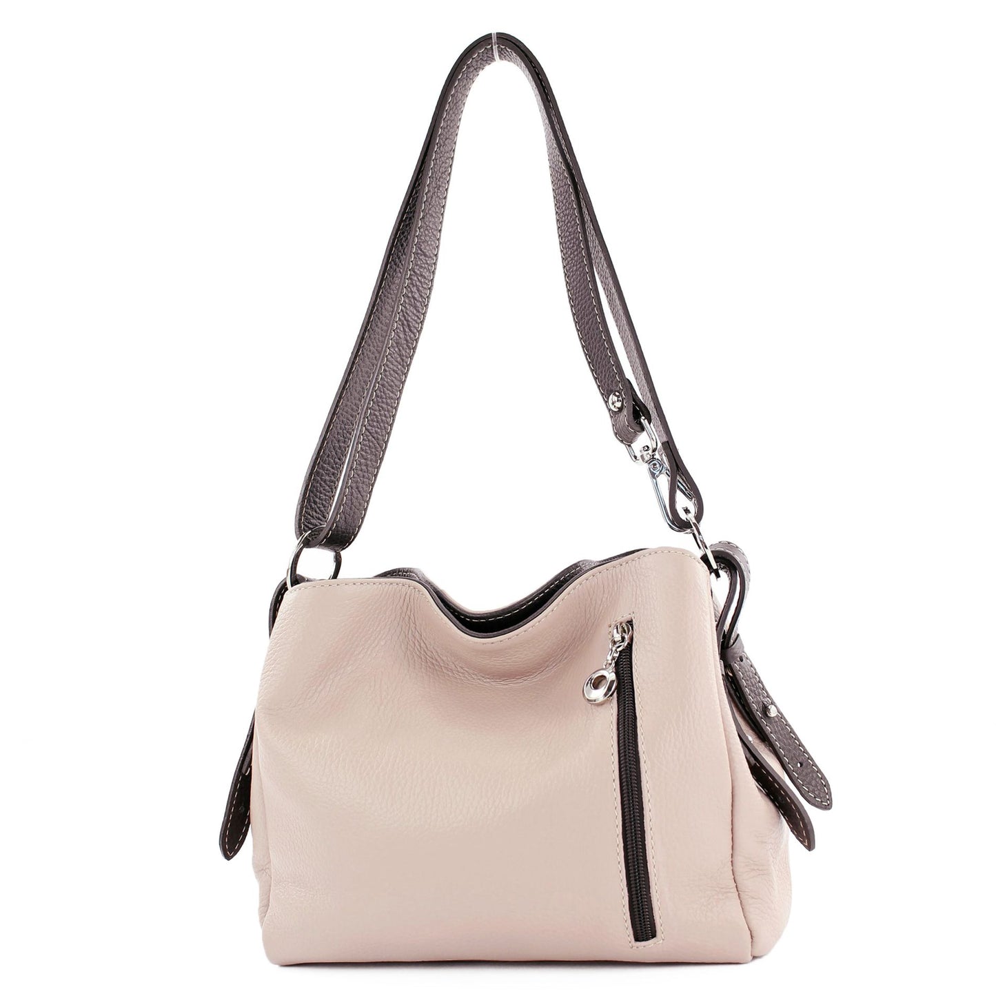 modamoda de T220 Damen Leder Schultertasche Handtasche Klein handmade in Italy