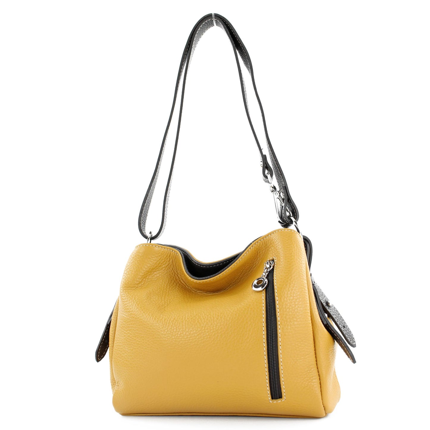 modamoda de T220 Damen Leder Schultertasche Handtasche Klein handmade in Italy