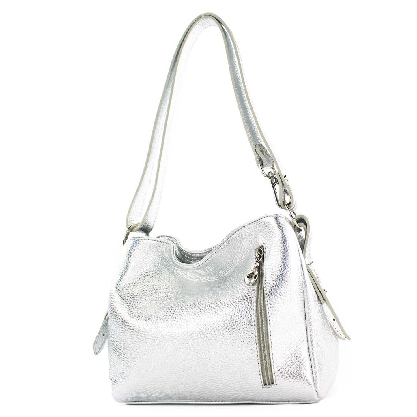 modamoda de T220 Damen Leder Schultertasche Handtasche Klein handmade in Italy