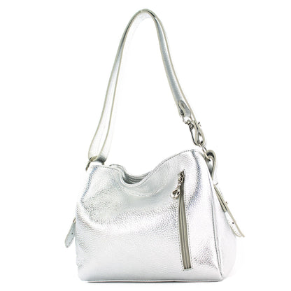 modamoda de T220 Damen Leder Schultertasche Handtasche Klein handmade in Italy