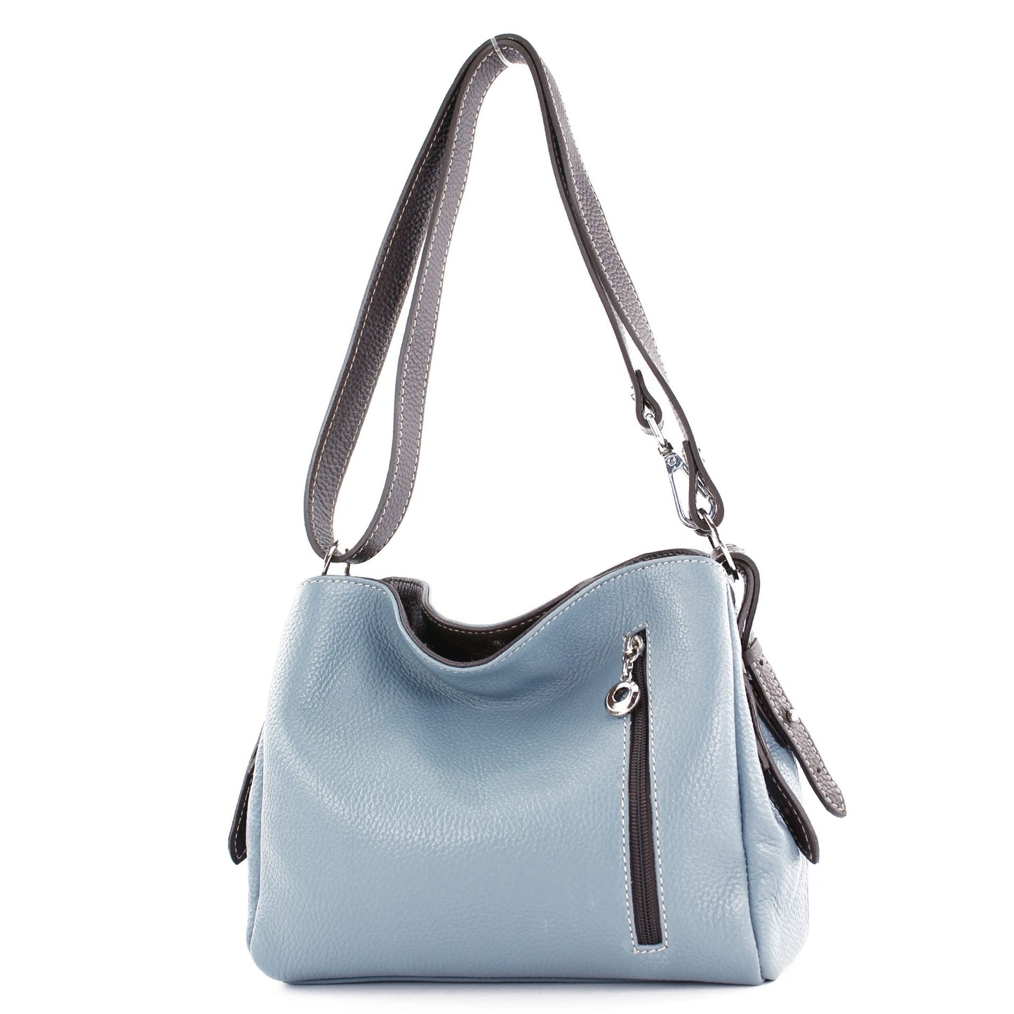 modamoda de T220 Damen Leder Schultertasche Handtasche Klein handmade in Italy