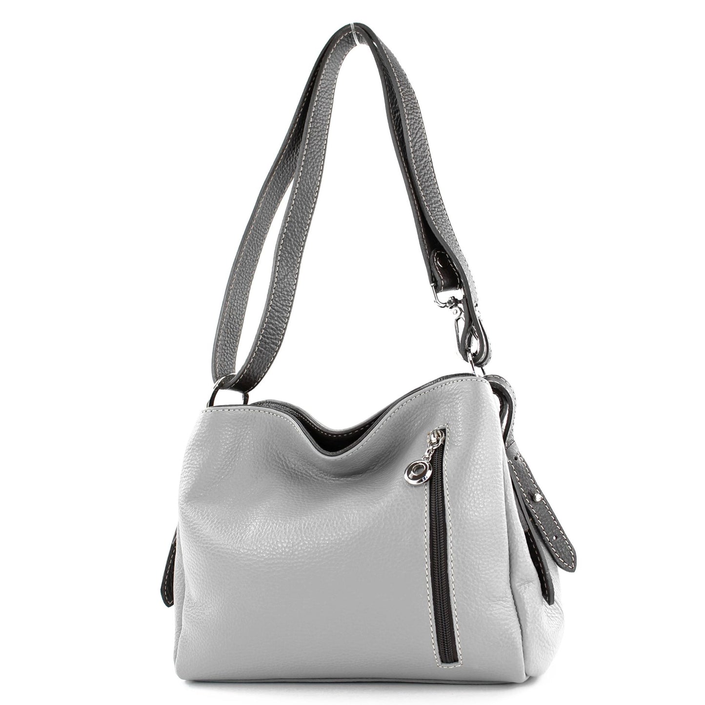 modamoda de T220 Damen Leder Schultertasche Handtasche Klein handmade in Italy