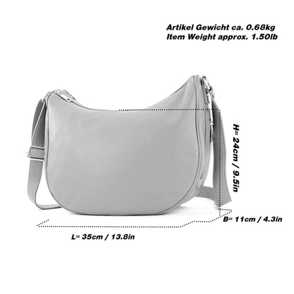 modamoda de T222 Damen Leder Umhängetasche Schultertasche handmade in Italy