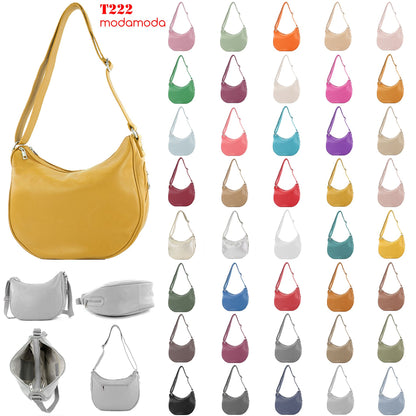 modamoda de T222 Damen Leder Umhängetasche Schultertasche handmade in Italy