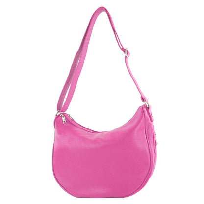 modamoda de T222 Damen Leder Umhängetasche Schultertasche handmade in Italy