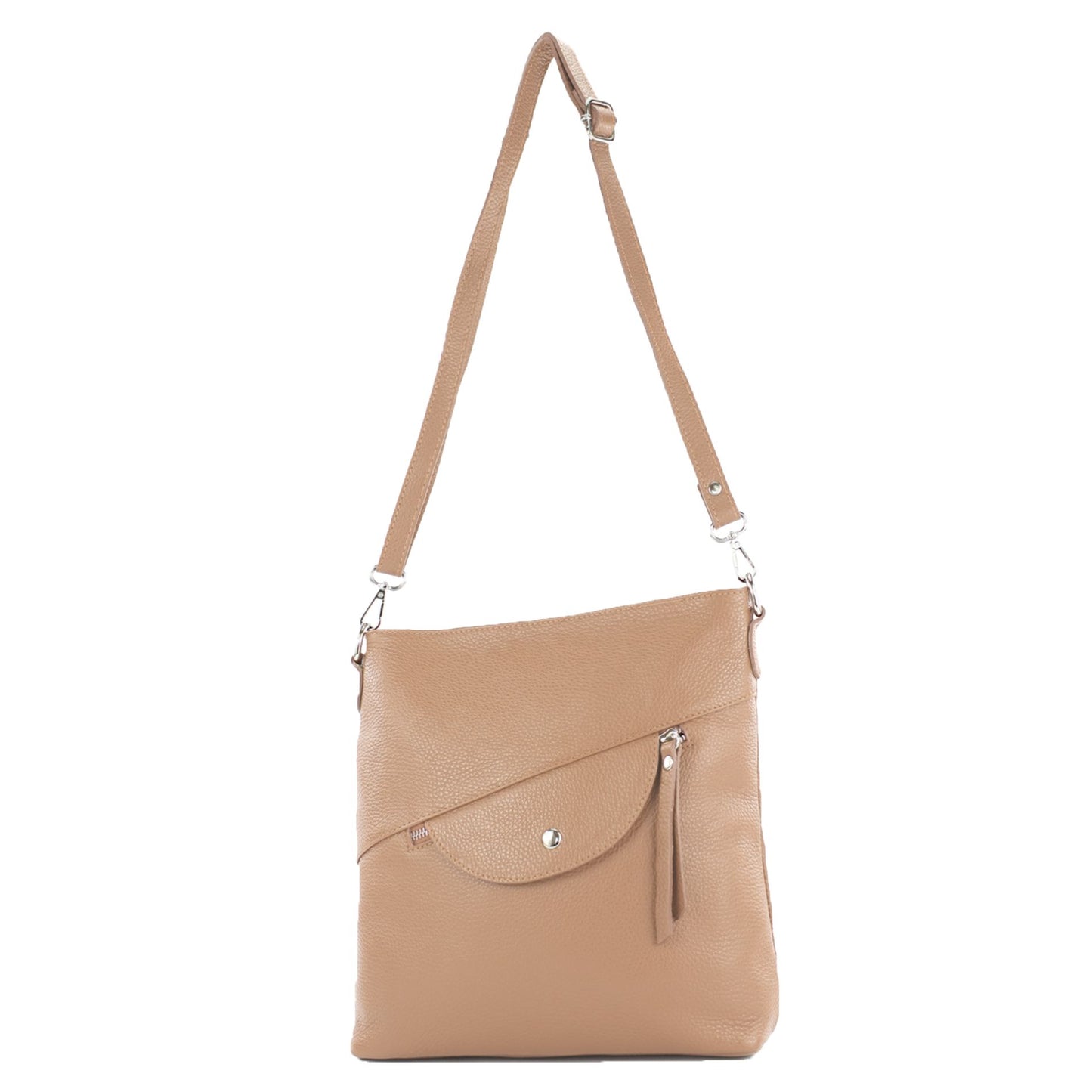 modamoda de T223 Damen Leder Umhängetasche Schultertasche Medium handmade in Italy