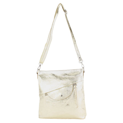 modamoda de T223 Damen Leder Umhängetasche Schultertasche Medium handmade in Italy
